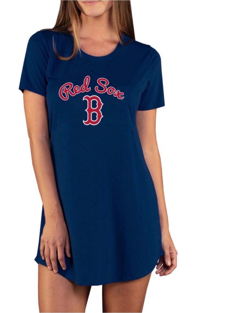 Boston Red Sox Navy Short Sleeve Nightshirt Size XL NWOT